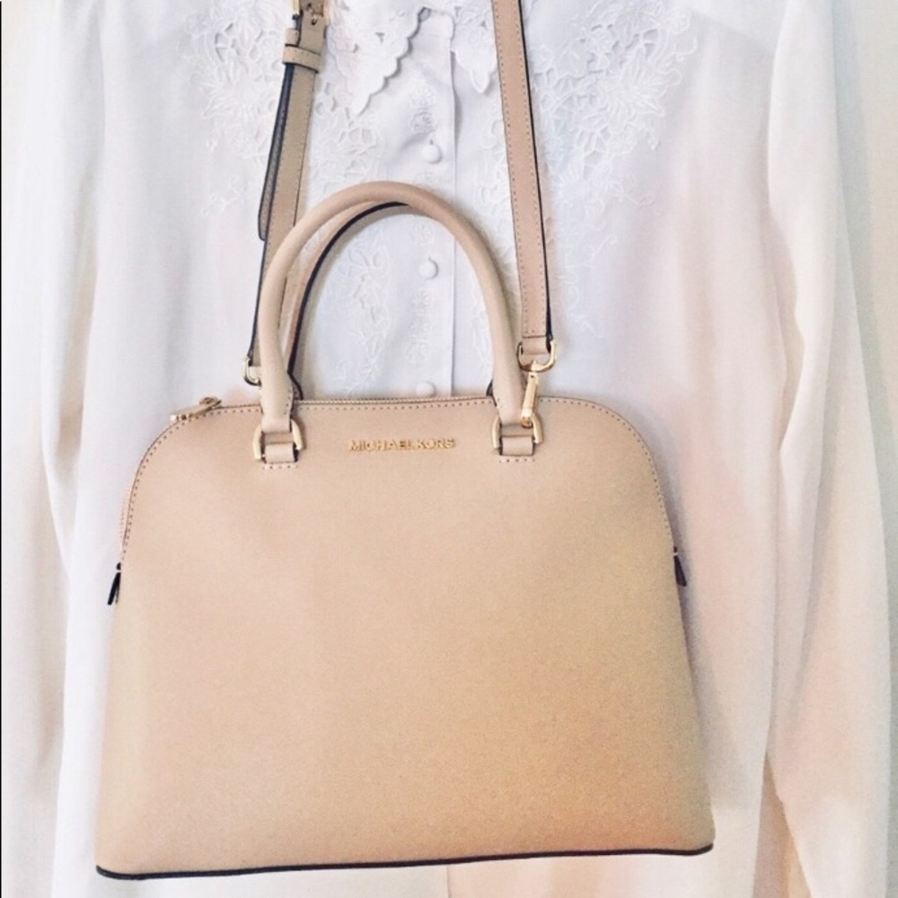 Michael Kors Large Leather Dome Satchel